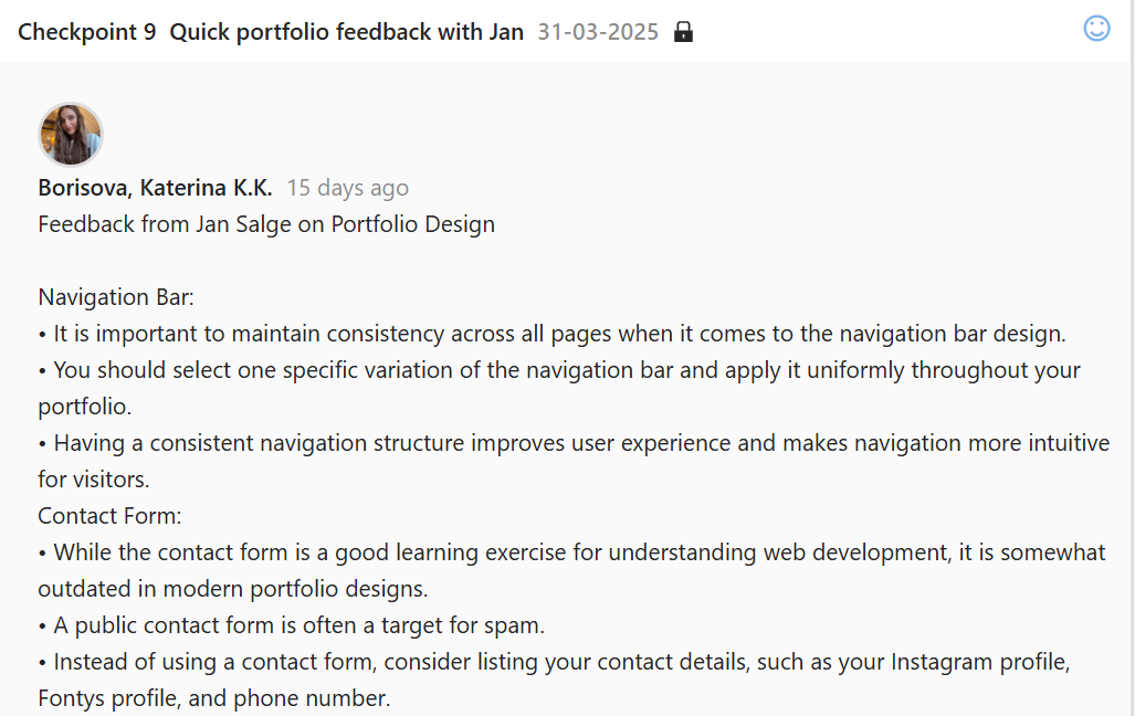 Written teacher feedback